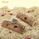 Natural Wooden Hamster Mouse Tunnel Tube Toy — Forest Hollow Tree Trunk