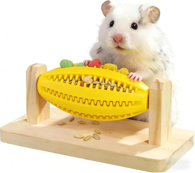 Hamster Enrichment Toys — Guinea Pig Rotating Foraging Toys Interactive Feed Game for Boredom