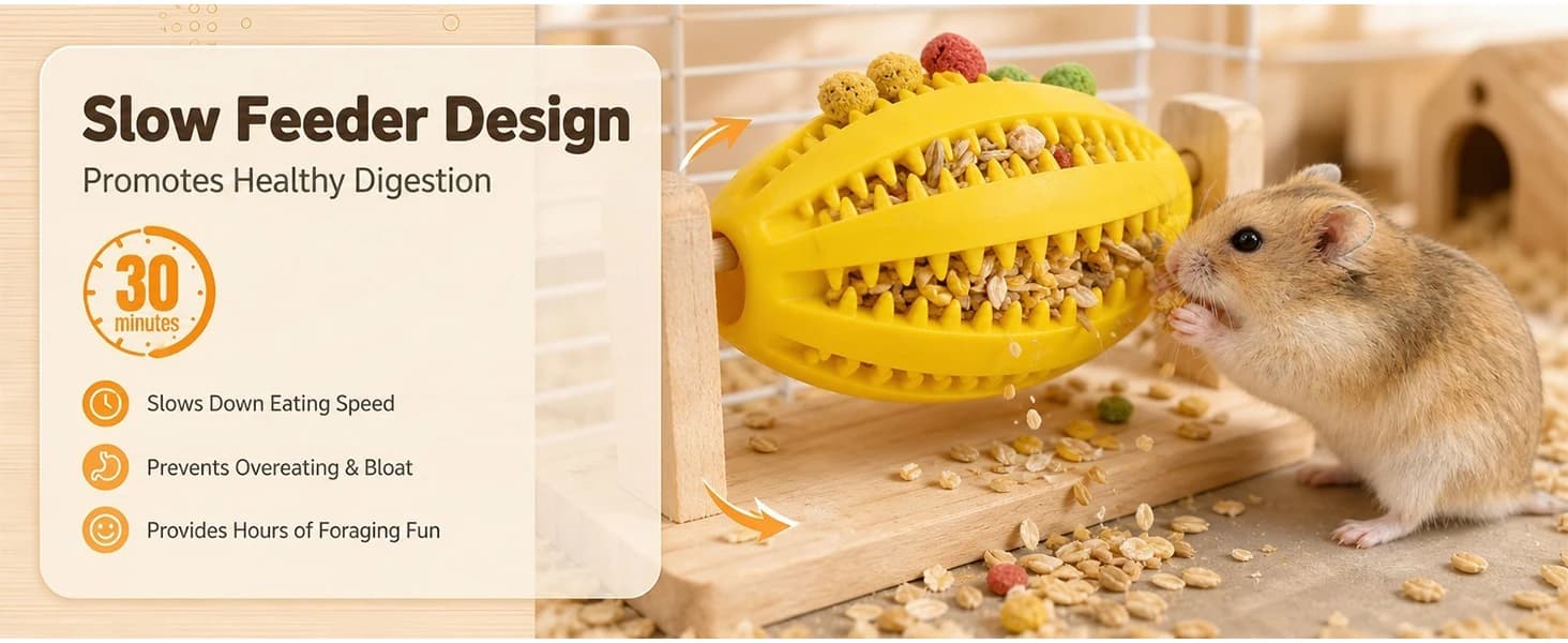 Hamster Enrichment Toys — Guinea Pig Rotating Foraging Toys Interactive Feed Game for Boredom — product details