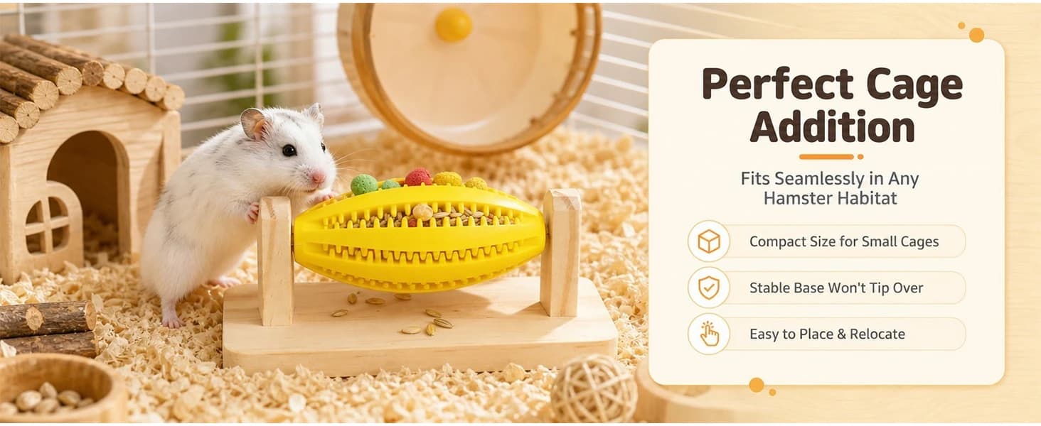 Hamster Enrichment Toys — Guinea Pig Rotating Foraging Toys Interactive Feed Game for Boredom — product details