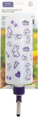 32oz Weather Resistant Water Bottles with Heavy Duty Mount for Rabbits and Ferrets (Rabbits)