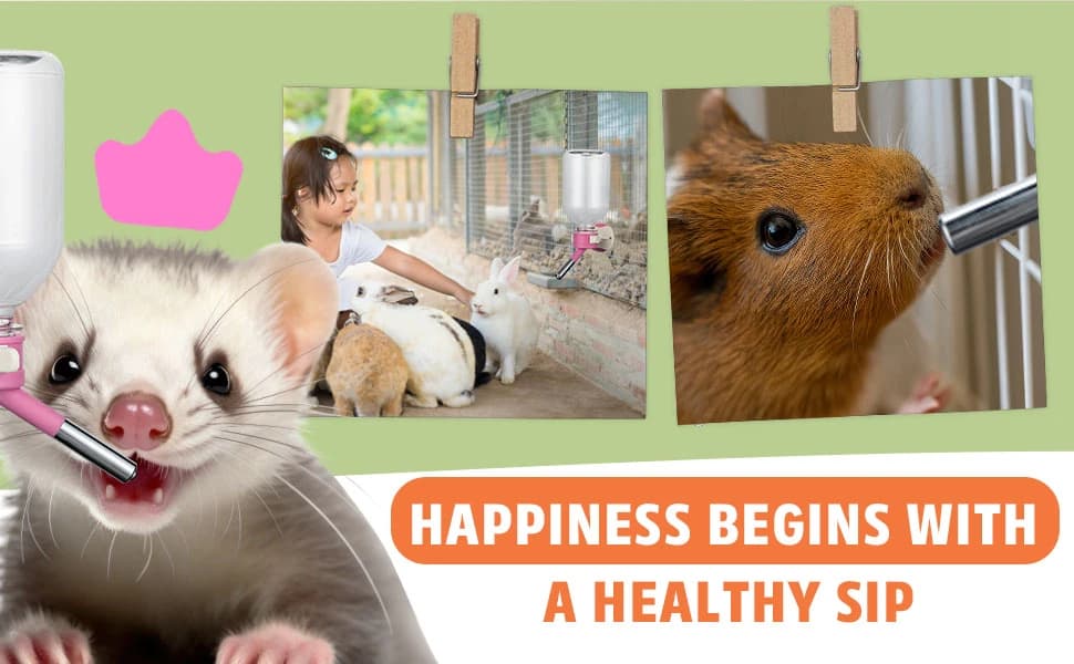 No-Drip Water Bottle/Feeder for Guinea Pigs/Hamsters/Bunnies/Ferrets/Other Small Pets — Critters and Animals — product details