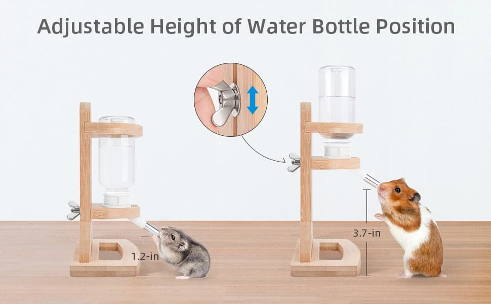 Water Bottle with Stand for Syrian Dwarf Hamsters Gerbils Mice Rats Degus Small pet Rodents — Frequently Asked Questions