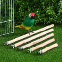 5pcs Wood Bird Perches — Parrot Cage Stand Pole Natural Wood Pet Bird Perch Stick Climbing Branch Rod Parrot