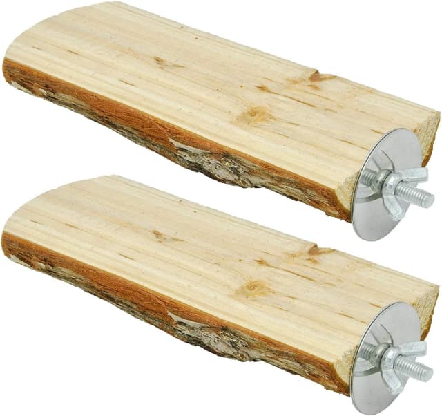 Parrot Cage Perch — Wooden Platform for Birds