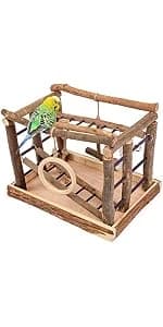 Parrot Cage Perch — Wooden Platform for Birds — product details