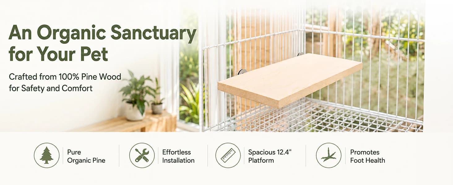 3 Pack Bird Perch Stand — Parrot Wood Platform — product details