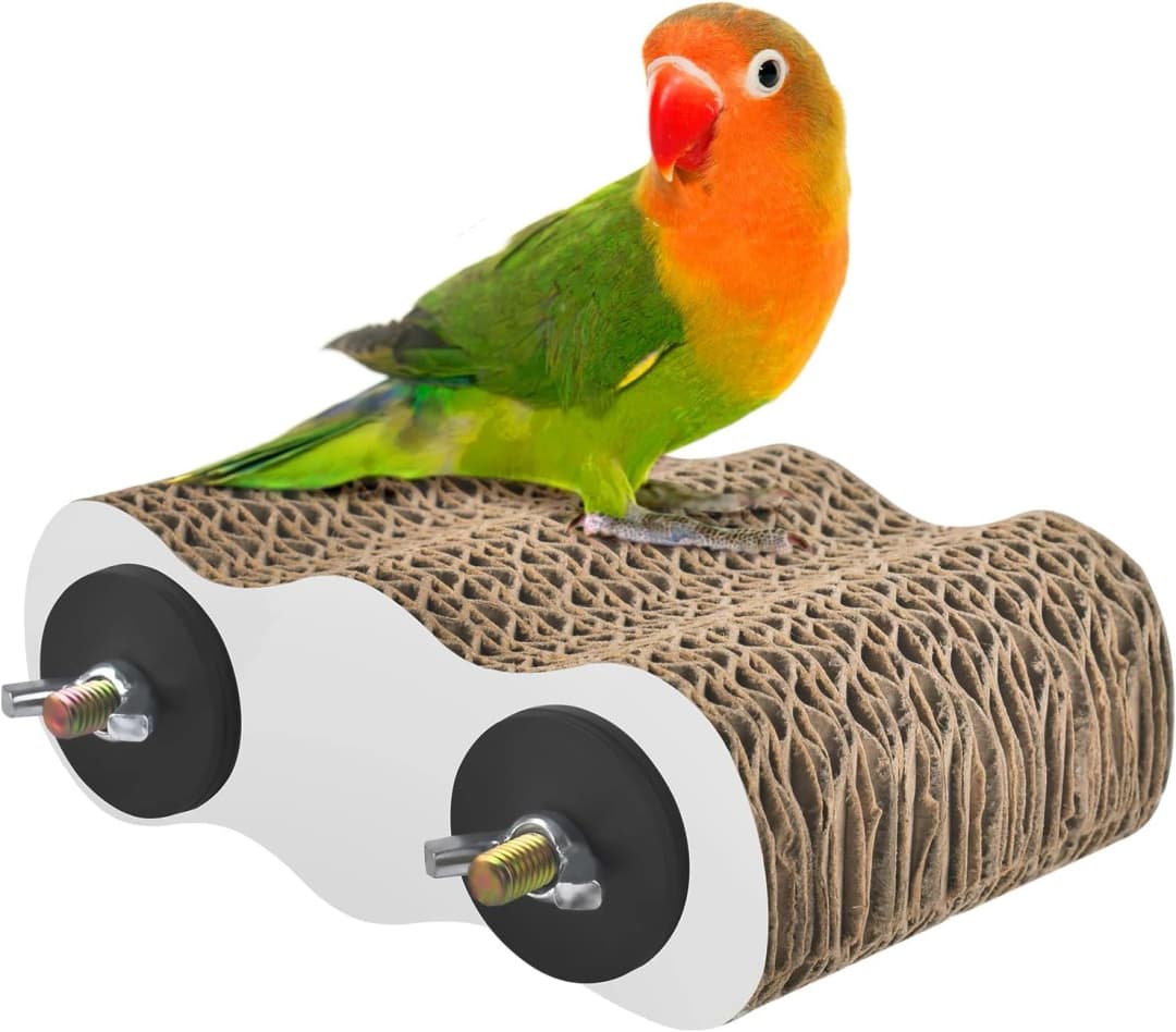 Bird Perch Conure Cage Stand Parakeet Shredder Foraging Toys Cockatiel Platform for Small Parrots Conure