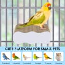 Bird Perch Conure Cage Stand Parakeet Shredder Foraging Toys Cockatiel Platform for Small Parrots Conure
