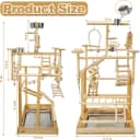 Bird Playground - Natural Wood Parrot Playstand with Perches