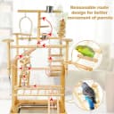 Bird Playground - Natural Wood Parrot Playstand with Perches