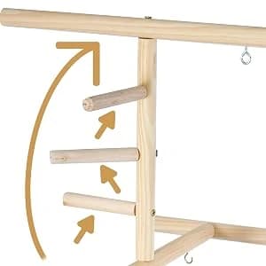 Bird Playground - Natural Wood Parrot Playstand with Perches — collection imagery