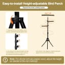 3-Layer 16-63 Inch Height Adjustable Bird Perch Pepper Wood Birds Training Perch Stand Parakeet Perches Outdoor