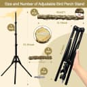 3-Layer 16-63 Inch Height Adjustable Bird Perch Pepper Wood Birds Training Perch Stand Parakeet Perches Outdoor