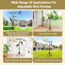 3-Layer 16-63 Inch Height Adjustable Bird Perch Pepper Wood Birds Training Perch Stand Parakeet Perches Outdoor