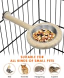 Bird Perch Bird Feeding Cup Parrot Wood Perch Stand Toy Bird Cage Accessory for Parakeet Lovebird Conure Budgie