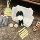 Rabbit Litter Box Bunny Litter Box Guinea Pig Potty Trainer Corner Bedding Pet Potty Pan for Rabbit Guinea Pig