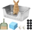 Stainless Steel Rabbit Sifting Litter Box — (M)