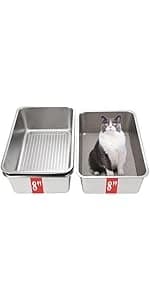 Stainless Steel Rabbit Sifting Litter Box — (M) — product details