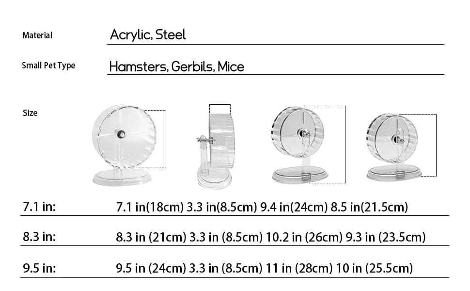 Silent Hamster Exercise Wheel,9.5 Inch Quiet Spinner Syrian Hamster Running Wheel — product details