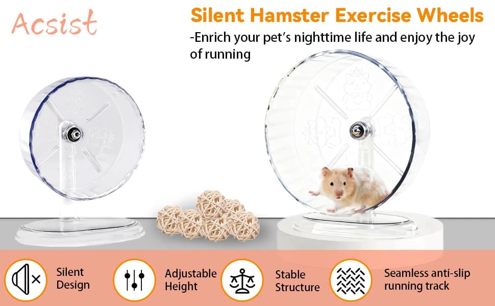 Silent Hamster Exercise Wheel,9.5 Inch Quiet Spinner Syrian Hamster Running Wheel — product details