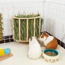 Wooden Guinea Pig Hay Feeder — Large Hanging Rabbit Rack