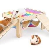 Wooden Guinea Pig Hay Feeder — Large Hanging Rabbit Rack — collection imagery