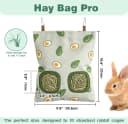 Rabbit Hay Bag — 2 Pack - 2 Holes Hanging Bunny Hay Feeder Holder