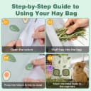 Rabbit Hay Bag — 2 Pack - 2 Holes Hanging Bunny Hay Feeder Holder