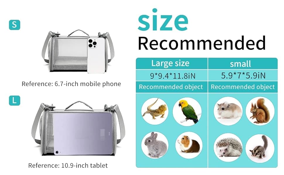 Guinea Pig Carrier Travel — Small Animal Carrier Bag Lizard Bird Rabbit Carrier Cage Squirrel Breathable Bag — product details
