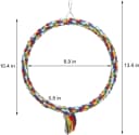 Bird Swing Colorful Rope Perch Climbing Toy for Parrots (M 10.4inch)