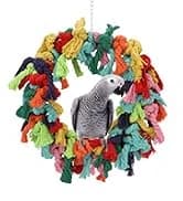 Bird Swing Colorful Rope Perch Climbing Toy for Parrots (M 10.4inch) — collection imagery