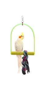 Bird Swing Colorful Rope Perch Climbing Toy for Parrots (M 10.4inch) — product details