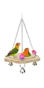 Bird Swing Colorful Rope Perch Climbing Toy for Parrots (M 10.4inch) — product details