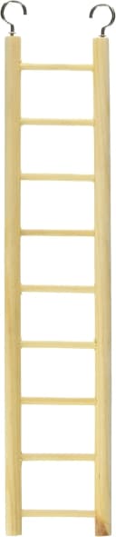 9-Rung Wood Bird Ladder — Foot Exercise Beak Use