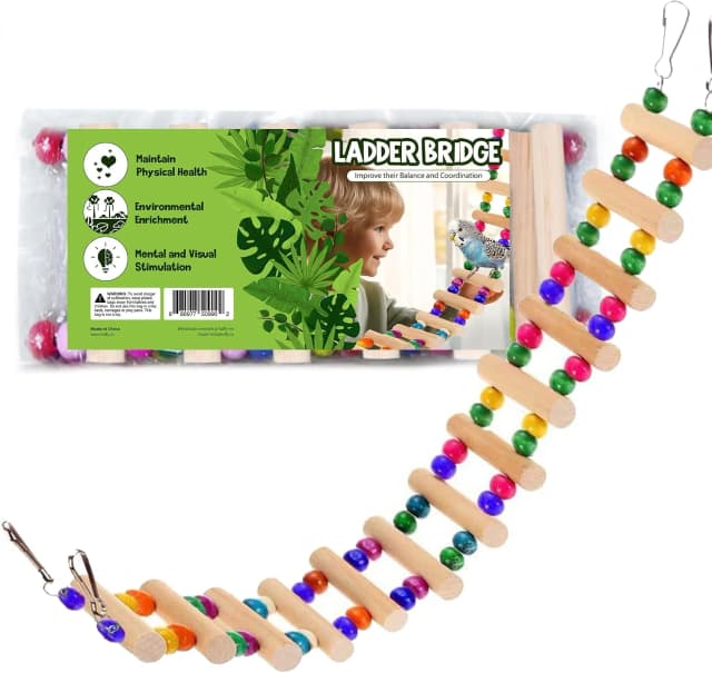 Wooden Bird Ladder Bridge — Hanging Exercise Toy