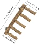 Bird Parrot Ladder Perch for Cage — Nature Wooden Bird Bridge Exercise Stands Parrot Climbing Chewing Toys for