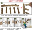 Bird Parrot Ladder Perch for Cage — Nature Wooden Bird Bridge Exercise Stands Parrot Climbing Chewing Toys for