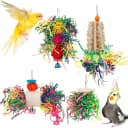 Bird Shredding Foraging Toys Parakeet Toy Chewing Hanging Toy Shredded Paper Bird Cage Accessories Bird Rope