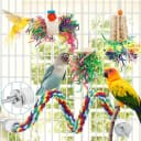 Bird Shredding Foraging Toys Parakeet Toy Chewing Hanging Toy Shredded Paper Bird Cage Accessories Bird Rope