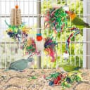 Bird Shredding Foraging Toys Parakeet Toy Chewing Hanging Toy Shredded Paper Bird Cage Accessories Bird Rope