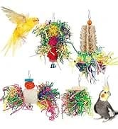 Bird Shredding Foraging Toys Parakeet Toy Chewing Hanging Toy Shredded Paper Bird Cage Accessories Bird Rope — collection imagery