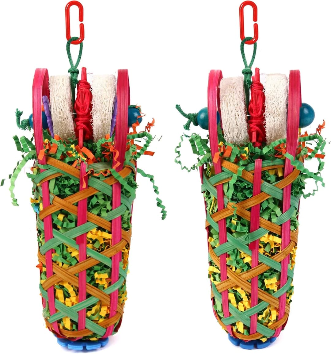 Parakeets Toys — 2 PCS Bird Chewing Toys – Perfect for Cockatoos