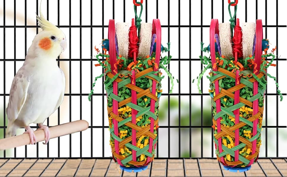 Parakeets Toys — 2 PCS Bird Chewing Toys – Perfect for Cockatoos — product details