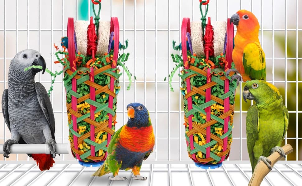 Parakeets Toys — 2 PCS Bird Chewing Toys – Perfect for Cockatoos — product details