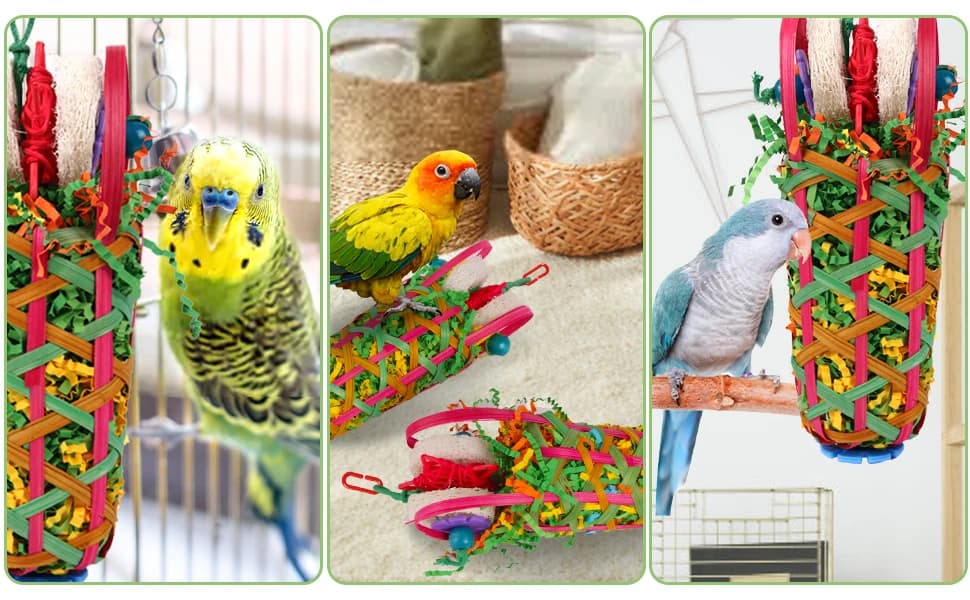 Parakeets Toys — 2 PCS Bird Chewing Toys – Perfect for Cockatoos — product details