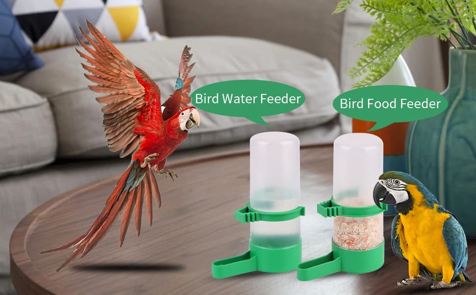 4Pcs Bird Water Feeder Plastic Drinker Feeder Water Clip for Parrots Budgie Cockatiel Lovebirds — product details