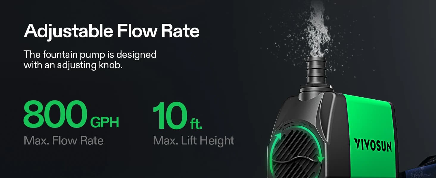 800GPH Submersible Fountain Water Pump for Pond — Aquarium — product details