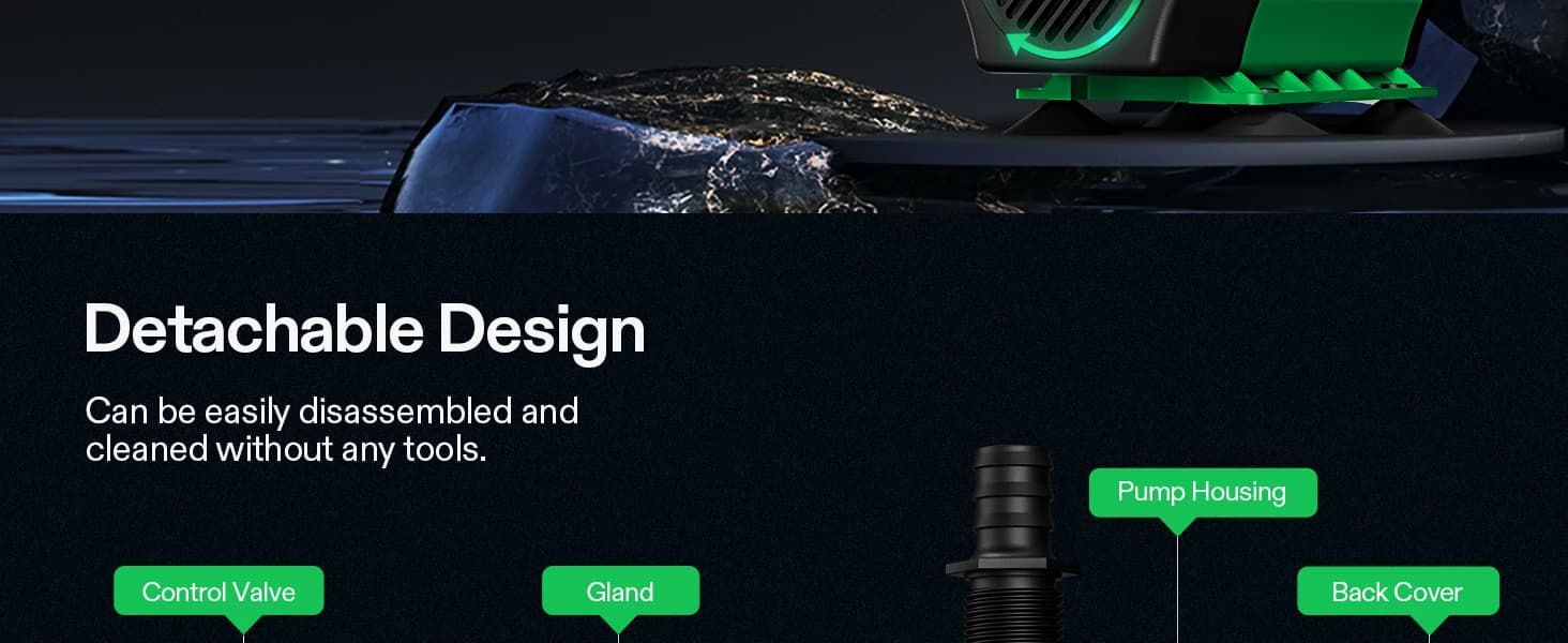 800GPH Submersible Fountain Water Pump for Pond — Aquarium — product details