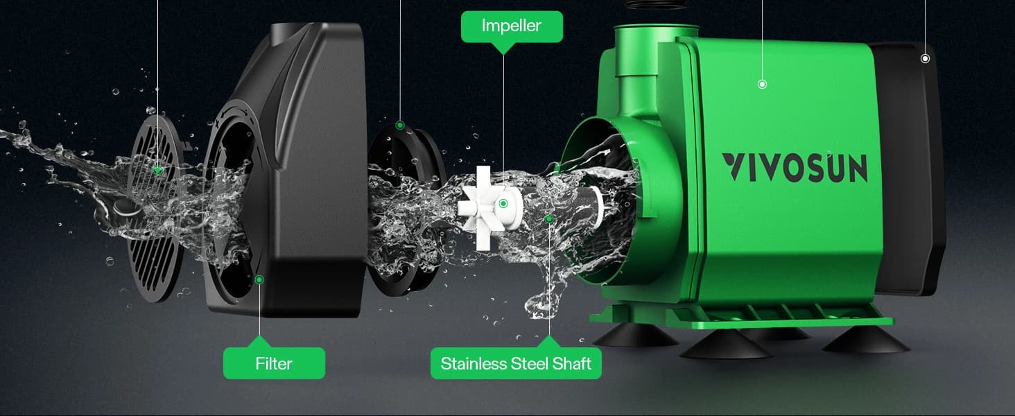 800GPH Submersible Fountain Water Pump for Pond — Aquarium — product details